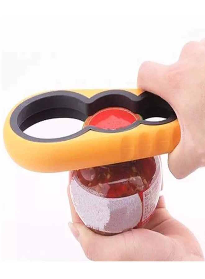 KPS TIN Cutter Plastic 4 in 1 Multi Purpose Can Jar Mouth Openers Screw Cap Tin Opener Kitchen Tool, 22.6 x 6.6 x 0.1 cm - Image 1